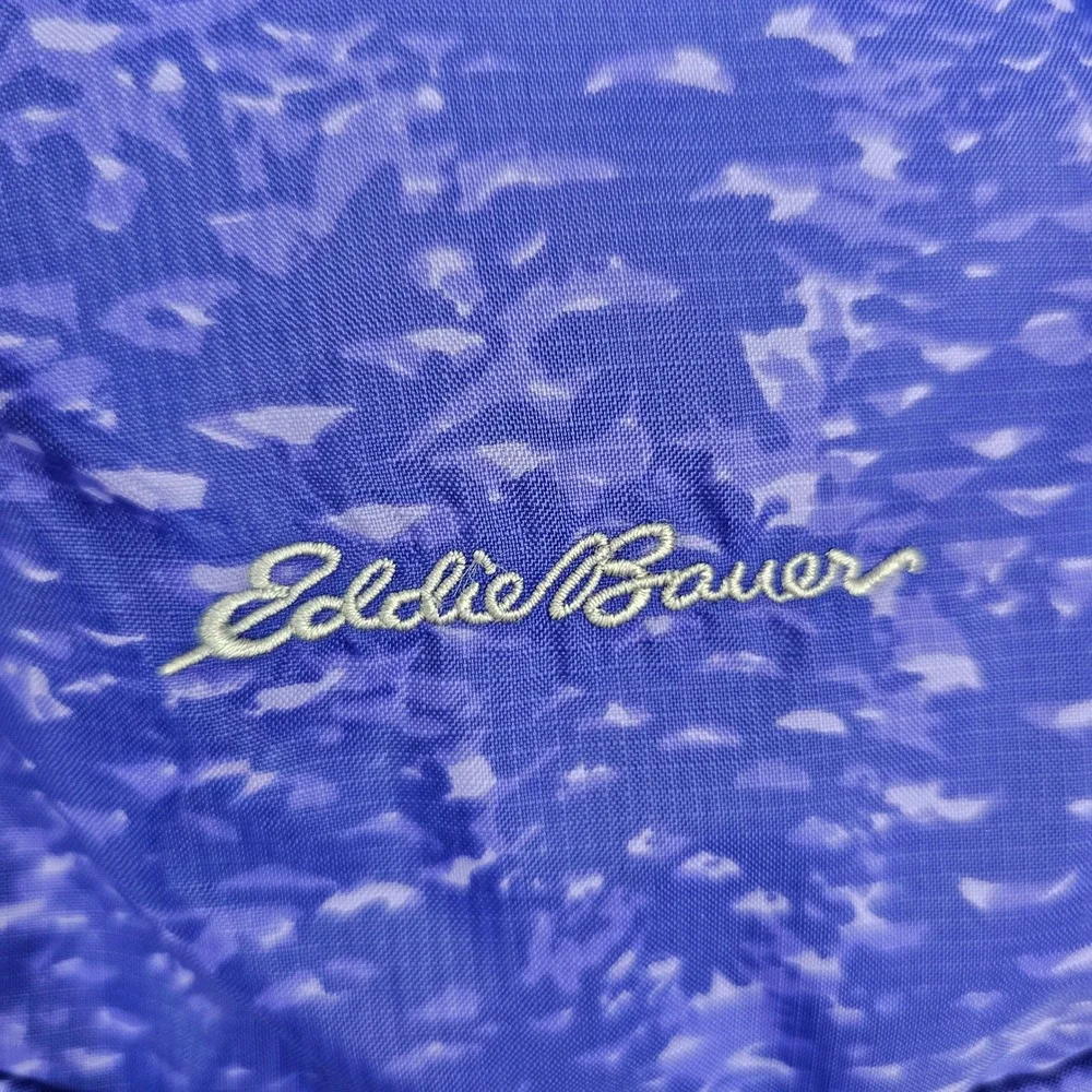 Eddie Bauer Sling Backpack Unisex OS Purple Rippled Pattern Crossbody Hiking Bag